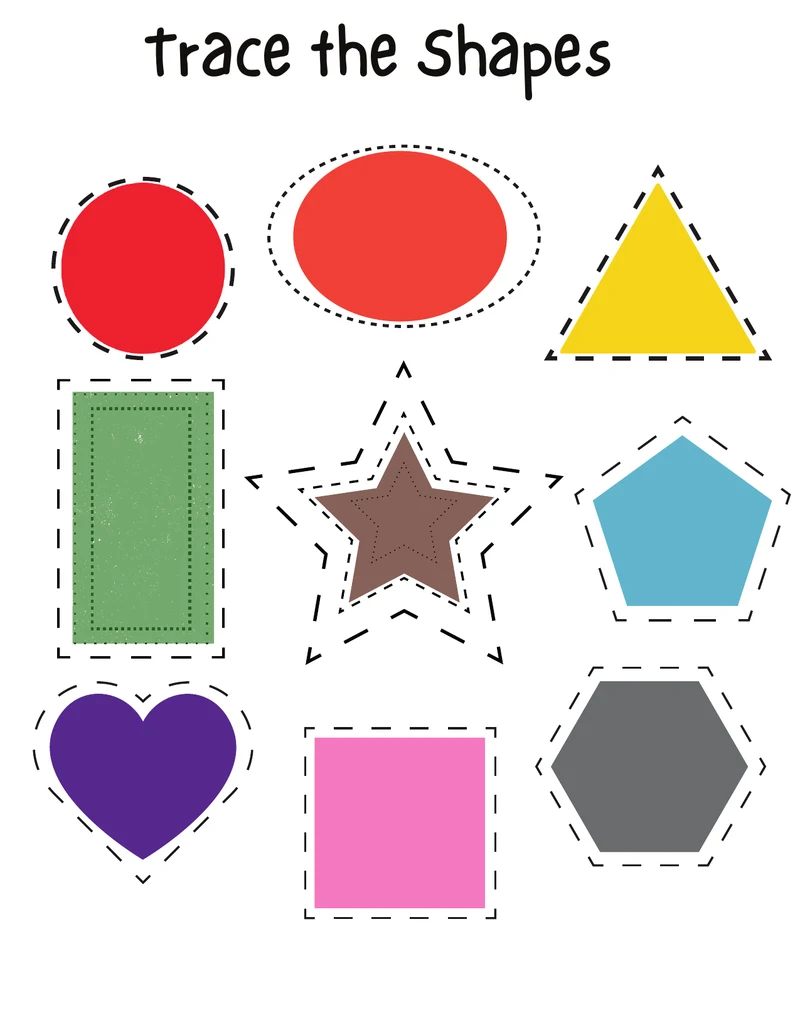 Geometric Shapes & Colors Worksheet
