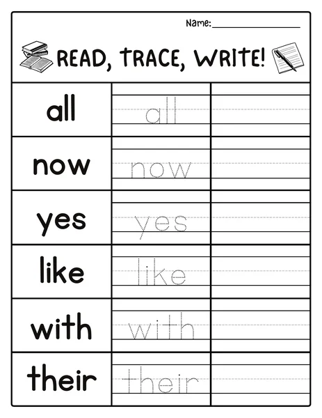 Real sight words worksheet preview