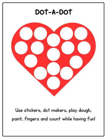 Heart dot-a-dot worksheet