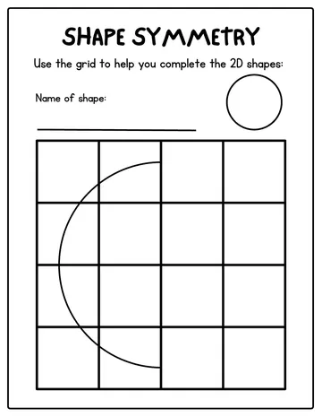 Shape symmetry grid worksheet