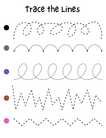 Loops and zigzags tracing worksheet